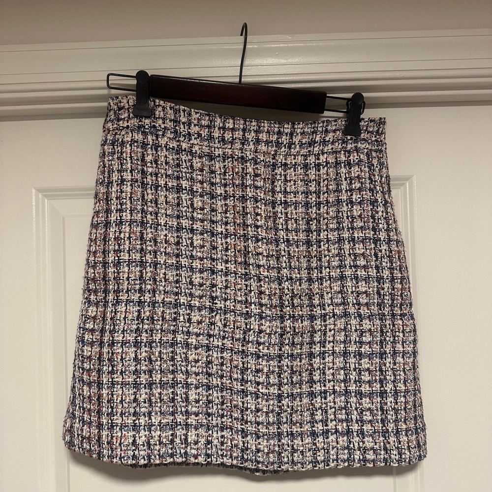 LOFT Tweed Pencil Skirt - Pink, Blue, Cream